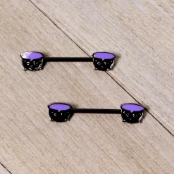 14 Gauge 11/16 Black Purple Cauldron Halloween Barbell Nipple Ring Set -Body Jewelry Store 67640.otherimage2 83f850f5 2184 4e05 b7cd c4aff1791f62