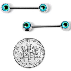 14 Gauge 5/8 Haunting Human Blue Eyeball Halloween Nipple Ring Set 13 14 Gauge 5/8 Haunting Human Blue Eyeball Halloween Nipple Ring Set -Body Jewelry Store 67737.otherimage4