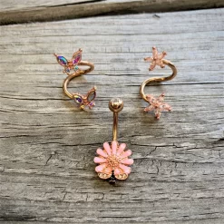 Clear Gem Rose Gold Tone Pink Daisy Bee Belly Ring 9 Clear Gem Rose Gold Tone Pink Daisy Bee Belly Ring -Body Jewelry Store 67823 67974 67845 1cb1d2c5 5351 4fb3 8005 c08c755ff069 scaled