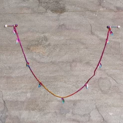 Gaby 14 Gauge 5/8 Clear Gem Rainbow Autumn Leaves Dangle Nipple Chain 9 Gaby 14 Gauge 5/8 Clear Gem Rainbow Autumn Leaves Dangle Nipple Chain -Body Jewelry Store 67867.otherimage2