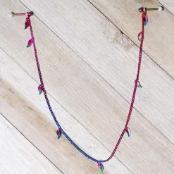 Gaby 14 Gauge 5/8 Clear Gem Rainbow Autumn Leaves Dangle Nipple Chain 10 Gaby 14 Gauge 5/8 Clear Gem Rainbow Autumn Leaves Dangle Nipple Chain -Body Jewelry Store 67867.otherimage3