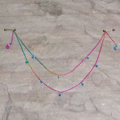 Gaby 14 Gauge 5/8 Blue Gem Rainbow Moon Star Double Dangle Nipple Chain 11 Gaby 14 Gauge 5/8 Blue Gem Rainbow Moon Star Double Dangle Nipple Chain -Body Jewelry Store 67869.otherimage2