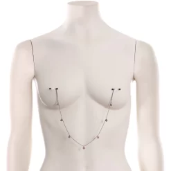 Gaby 14 Gauge 5/8 Red Black Monster Fang Halloween Dangle Nipple Chain -Body Jewelry Store 67872.otherimage1