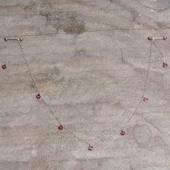 Gaby 14 Gauge 5/8 Red Monster Fang Halloween Dangle Nipple Chain 11 Gaby 14 Gauge 5/8 Red Monster Fang Halloween Dangle Nipple Chain -Body Jewelry Store 67914.otherimage2