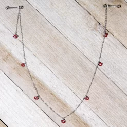 Gaby 14 Gauge 5/8 Red Monster Fang Halloween Dangle Nipple Chain 12 Gaby 14 Gauge 5/8 Red Monster Fang Halloween Dangle Nipple Chain -Body Jewelry Store 67914.otherimage3