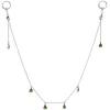 Gaby 14 Gauge 9/16 Clear Gem Watermelon Captive Ring Dangle Nipple Chain