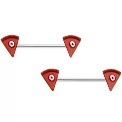 14 Gauge 5/8 Pumpkin Pie Thanksgiving Holiday Barbell Nipple Ring Set