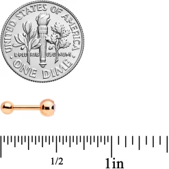 Gaby 16 Gauge 1/4 Aurora Gem Rose Gold Tone Flower Cartilage Tragus Set Of 3 -Body Jewelry Store 68104.otherimage3