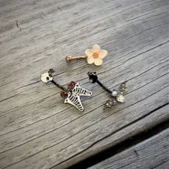 Black Skeleton Skull Rose Halloween Double Mount Belly Ring -Body Jewelry Store 68191 68200 67863 2 62331480 3fc0 4bde 8b42 97c0e26b4dba scaled