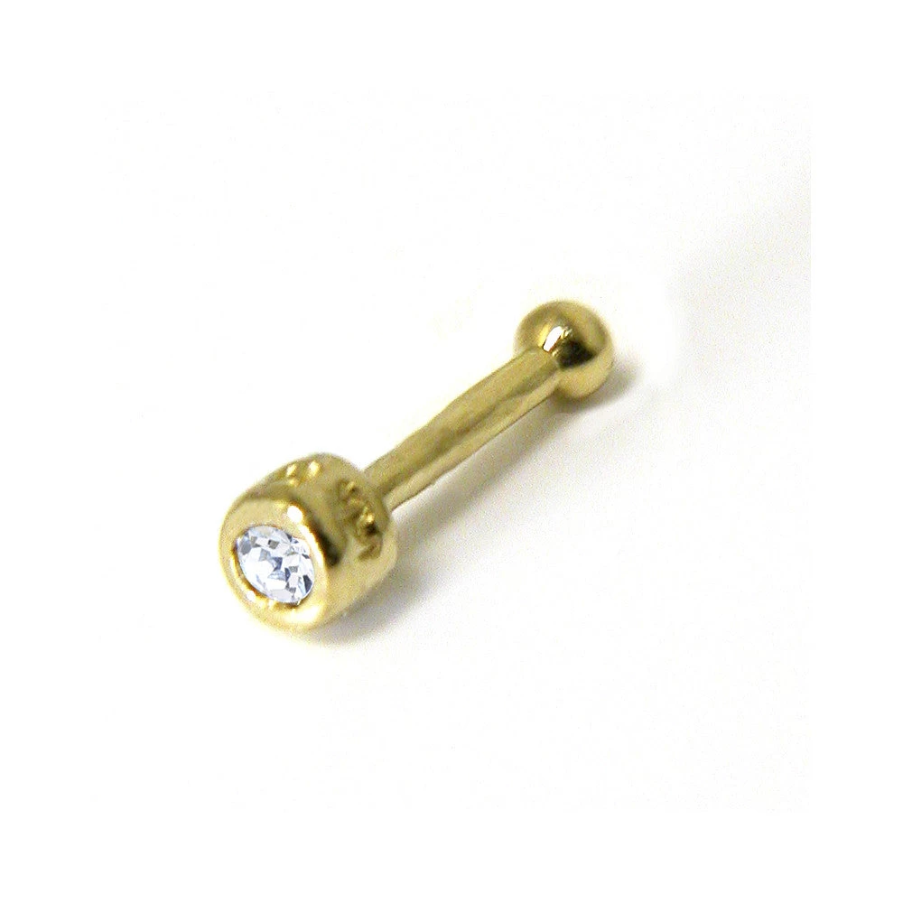 Solid 14KT Yellow Gold GENUINE DIAMOND Nose Bone 1 Solid 14KT Yellow Gold GENUINE DIAMOND Nose Bone