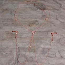 Gaby 14 Gauge 5/8 Clear Gem Rose Gold Hue Star Moon Nipple Chain Necklace -Body Jewelry Store 68445 CL.otherimage3 8cad0361 562a 45e0 998f 2e2e560644e2