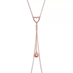 Gaby 14 Gauge 5/8 Aurora Gem Rose Gold Hue Star Sun Nipple Chain Necklace -Body Jewelry Store 68446 AB.otherimage4