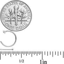 Gaby 20 Gauge 1/4 5/16 Clear CZ Gem Shell Nautical Hoop Nose Bone Set Of 6 -Body Jewelry Store 68633.otherimage3