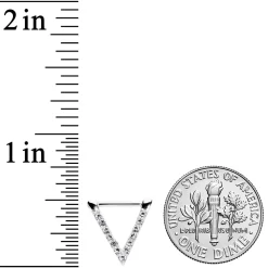 16 Gauge 5/16 Clear CZ Gem Sleek Triangle Septum Clicker 5 16 Gauge 5/16 Clear CZ Gem Sleek Triangle Septum Clicker -Body Jewelry Store 68807.otherimage2