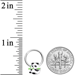 16 Gauge 3/8 Black White Hungry Panda Hinged Segment Ring 5 16 Gauge 3/8 Black White Hungry Panda Hinged Segment Ring -Body Jewelry Store 68924.otherimage2