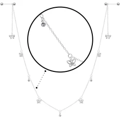 Gaby 14 Gauge 9/16 Clear Gem Butterfly Dangle Nipple Chain -Body Jewelry Store 69018.otherimage2