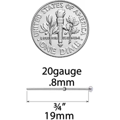 20 Gauge 3/4 White 2mm Synthetic Opal Titanium Fishtail Nose Ring 5 20 Gauge 3/4 White 2mm Synthetic Opal Titanium Fishtail Nose Ring -Body Jewelry Store 69378 WH.otherimage2