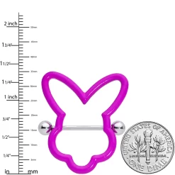 Gaby 14 Gauge 9/16 Pink Glow In The Dark Easter Bunny Nipple Shield Set 5 Gaby 14 Gauge 9/16 Pink Glow In The Dark Easter Bunny Nipple Shield Set -Body Jewelry Store 69616.otherimage2