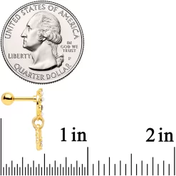 16 Gauge 1/4 Aurora CZ Gold Tone Dreamcatcher Feather Dangle Cartilage 13 16 Gauge 1/4 Aurora CZ Gold Tone Dreamcatcher Feather Dangle Cartilage -Body Jewelry Store 69852.otherimage3