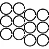 18 Gauge 5/16 Black Anodized Seamless Circular Ring Set Of 12