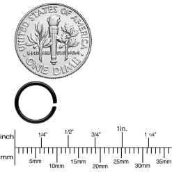 18 Gauge 5/16 Black Anodized Seamless Circular Ring Set Of 12 -Body Jewelry Store 69942.otherimage2