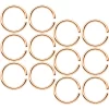 18 Gauge 5/16 Rose Gold Tone Anodized Seamless Circular Ring Set Of 12