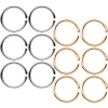 18 Gauge 5/16 Steel Rose Gold Tone Anodized Seamless Circular Ring Set Of 12