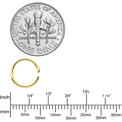 18 Gauge 5/16 Gold Tone Rose Gold Tone Anodized Seamless Circular Ring Set Of 12 -Body Jewelry Store 69970.otherimage2