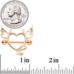 14 Gauge 9/16 Clear Gem Rose Gold Tone Devil Heart Nipple Shield Set -Body Jewelry Store 70010.otherimage1 bdcb18f7 7cc9 4746 9a36 0c9307afc295