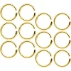 16 Gauge 5/16 Gold Tone Anodized Seamless Cartilage Ring Set Of 12