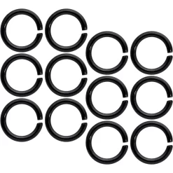 14 Gauge 5/16 Black Anodized Seamless Cartilage Ring Set Of 12