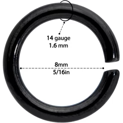 14 Gauge 5/16 Black Anodized Seamless Cartilage Ring Set Of 12 -Body Jewelry Store 70104.otherimage3