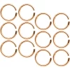 16 Gauge 5/16 Rose Gold Tone Seamless Cartilage Ring Set Of 12
