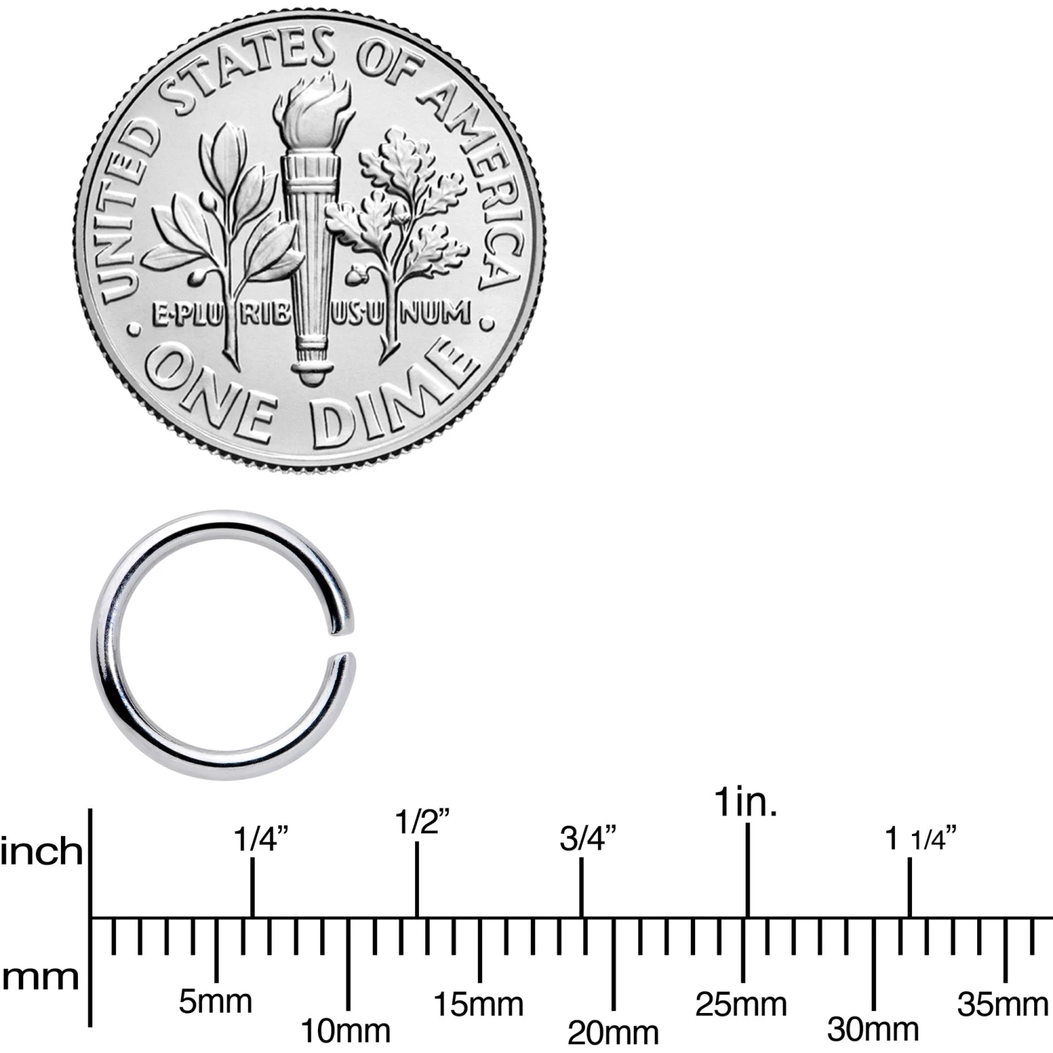 16 Gauge 5/16 Steel Rose Gold Tone Seamless Cartilage Ring Set Of 12 3 16 Gauge 5/16 Steel Rose Gold Tone Seamless Cartilage Ring Set Of 12 - Image 3