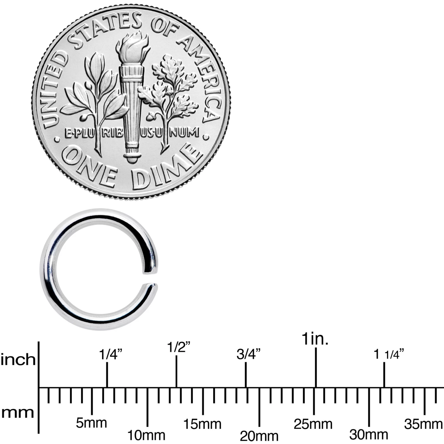 14 Gauge 5/16 Steel Black Gold Tone Seamless Cartilage Ring Set Of 12 3 14 Gauge 5/16 Steel Black Gold Tone Seamless Cartilage Ring Set Of 12 - Image 3