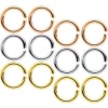 14 Gauge 5/16 Steel Mixed Gold Tone Seamless Cartilage Ring Set Of 12