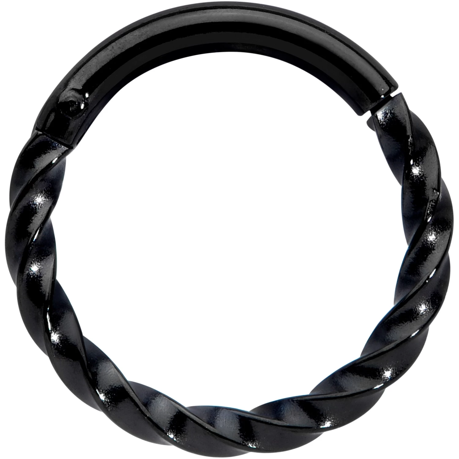 16 Gauge 5/16 Black Twisted Elegance Cartilage Clicker 1 16 Gauge 5/16 Black Twisted Elegance Cartilage Clicker