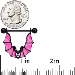 Gaby 14 Gauge 3/4 Black Pinkish Bats Halloween Nipple Shield Set 5 Gaby 14 Gauge 3/4 Black Pinkish Bats Halloween Nipple Shield Set -Body Jewelry Store 70355.otherimage1