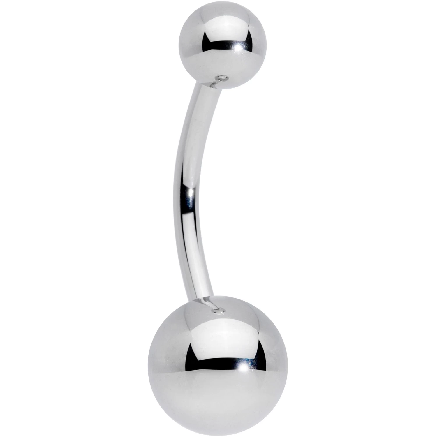 14 Gauge 1/2 Grade 23 Titanium Belly Ring Curved Barbell 1 14 Gauge 1/2 Grade 23 Titanium Belly Ring Curved Barbell