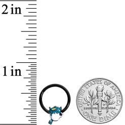 16 Gauge 3/8 Black Creepy Tea Halloween Hinged Segment Ring 5 16 Gauge 3/8 Black Creepy Tea Halloween Hinged Segment Ring -Body Jewelry Store 70587.otherimage2