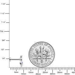 16 Gauge 1/4 Aurora CZ Gem Beauty Bee Internally Threaded Labret 7 16 Gauge 1/4 Aurora CZ Gem Beauty Bee Internally Threaded Labret -Body Jewelry Store 70756 SS.otherimage3