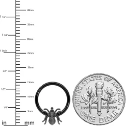 16 Gauge 3/8 Black Creepy Insect Halloween Hinged Segment Ring 5 16 Gauge 3/8 Black Creepy Insect Halloween Hinged Segment Ring -Body Jewelry Store 70890.otherimage2