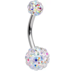 Gaby Aurora Clear Gem Rose Gold Tone Flower Belly Ring Set Of 3 -Body Jewelry Store 70900.otherimage2