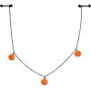 14 Gauge 9/16 Black Orange Pumpkin Halloween Dangle Nipple Chain