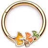 16 Gauge 3/8 Autumn Leaves Fall Hinged Segment Ring