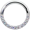 16 Gauge 5/16 Aurora Gem Paved Elegance Hinged Segment Ring