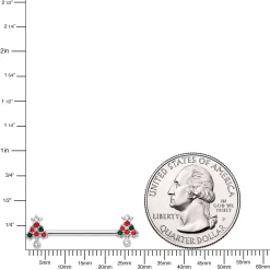 14 Gauge 11/16 Clear Red Green Gem Christmas Tree Nipple Ring Set 7 14 Gauge 11/16 Clear Red Green Gem Christmas Tree Nipple Ring Set -Body Jewelry Store 71396.otherimage3