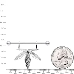 14 Gauge 11/16 Hanging Pot Leaf Dangle Nipple Shield Set 5 14 Gauge 11/16 Hanging Pot Leaf Dangle Nipple Shield Set -Body Jewelry Store 71462.otherimage2