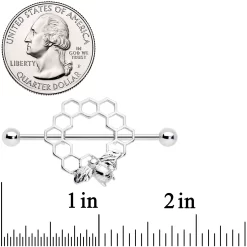 14 Gauge 1/2 Bee Hive Bee Nipple Shield Set -Body Jewelry Store 71467.otherimage1