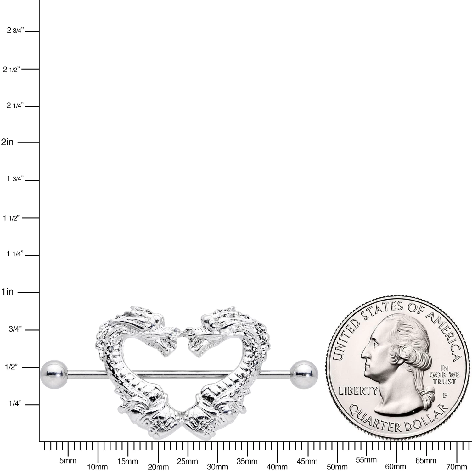 14 Gauge 13/16 Dragons Heart Nipple Shield Set 3 14 Gauge 13/16 Dragons Heart Nipple Shield Set - Image 3